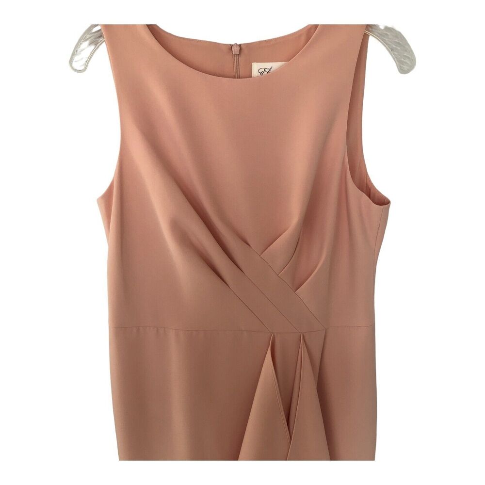 Eliza J‎ Sleeveless Pink Cross Bodice Cascading Ruffle Maxi Gown w/Split Size 12 - Picture 9 of 16